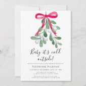 Baby Es ist kalt draußen Weihnachtsdusche Einladung (Vorderseite)