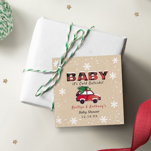 Baby Es ist kalt draußen | Weihnachtsdusche Geschenkanhänger