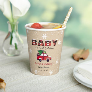 Baby Es ist kalt draußen Weihnachtsdusche Pappbecher