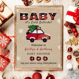 Baby Es ist kalt draußen | Weihnachtsdusche Poster