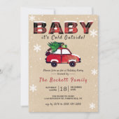 Baby Es ist kalt draußen | Weihnachtsfeier Einladung (Vorderseite)