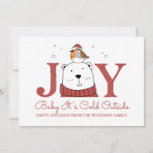 Baby Es ist kalt draußen Weihnachtskarte (Vorderseite)