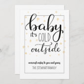 Baby Es ist kalt draußen Weihnachtskarte Einladung (Vorne/Hinten)
