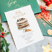 Baby Es ist kalt draußen Weihnachtskuchen Babydusc Einladung