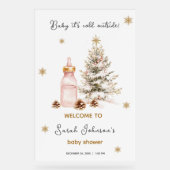 Baby es ist kalt draußen Winter Baby Dusche Acrylschild (Vorderseite)