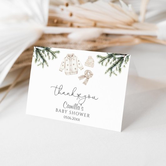 Baby Es ist kalt draußen Winter Baby Dusche Dankeskarte