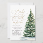Baby Es ist kalt draußen Winter Baby Dusche Einladung (Vorderseite)