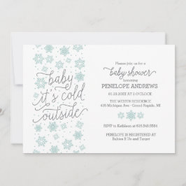 Baby Es ist kalt draußen Winter Baby Dusche Einladung