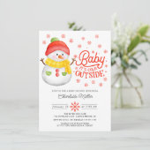Baby Es ist kalt draußen Winter Baby Dusche Einladung (Stehend Vorderseite)