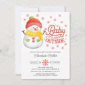 Baby Es ist kalt draußen Winter Baby Dusche Einladung (Vorderseite)