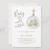 Baby es ist kalt draußen Winter Baby Dusche Einladung (Vorderseite)