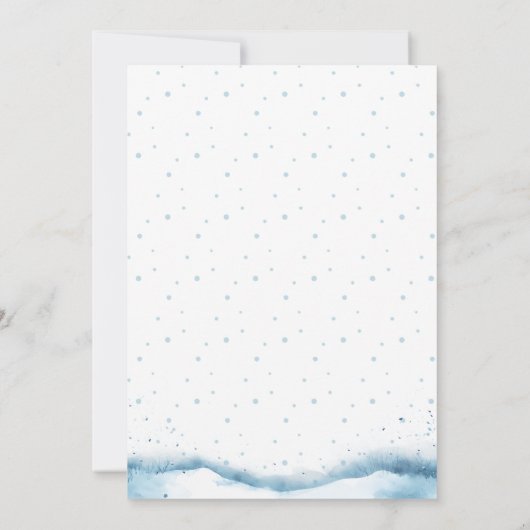 Baby es ist kalt draußen, Winter Baby Dusche. Einladung (Rückseite)