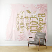 Baby Es ist kalt draußen Winter Baby Dusche Hinter Wandteppich (Beispiel (Horizontal))