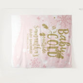 Baby Es ist kalt draußen Winter Baby Dusche Hinter Wandteppich (Vorderseite (Horizontal))