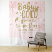 Baby Es ist kalt draußen Winter Baby Dusche Hinter Wandteppich (Beispiel)