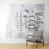 Baby Es ist kalt draußen Winter Baby Dusche Hinter Wandteppich (Beispiel (Horizontal))