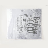 Baby Es ist kalt draußen Winter Baby Dusche Hinter Wandteppich (Vorderseite (Horizontal))