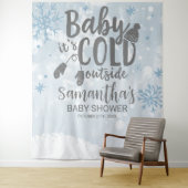 Baby Es ist kalt draußen Winter Baby Dusche Hinter Wandteppich (Beispiel)