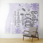 Baby Es ist kalt draußen Winter Baby Dusche Hinter Wandteppich (Beispiel (Horizontal))