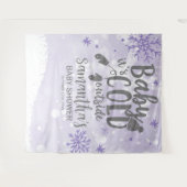 Baby Es ist kalt draußen Winter Baby Dusche Hinter Wandteppich (Vorderseite (Horizontal))