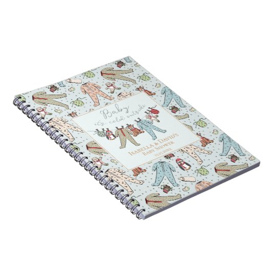 Baby Es ist kalt draußen Winter Baby Dusche Notizblock (Rechte Seite)