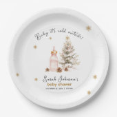 Baby es ist kalt draußen Winter Baby Dusche Pappteller (Vorderseite)