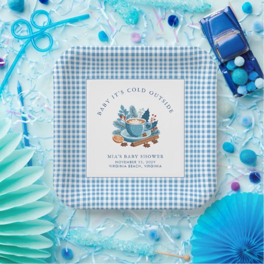 Baby Es ist kalt draußen Winter Baby Dusche Pappteller (Party)