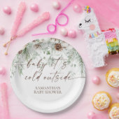 Baby Es ist kalt draußen Winter Baby Dusche Pappteller (Party)