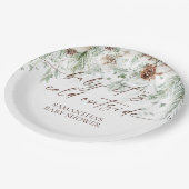 Baby Es ist kalt draußen Winter Baby Dusche Pappteller (Schrägansicht)