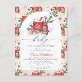 Baby Es ist kalt draußen Winter Baby Dusche Postkarte (Vorderseite)