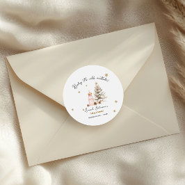 Baby es ist kalt draußen Winter Baby Dusche Runder Aufkleber