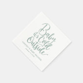 Baby Es ist kalt draußen Winter Baby Dusche Serviette (Ecke)