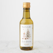 Baby es ist kalt draußen Winter Baby Dusche Weinetikett (Vorderseite)