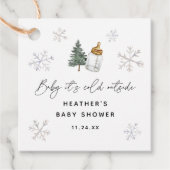 Baby Es ist kalt draußen Winter Baby Duschfavors Geschenkanhänger (Vorderseite)