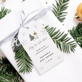 Baby Es ist kalt draußen Winter Baby Duschfavors Geschenkanhänger