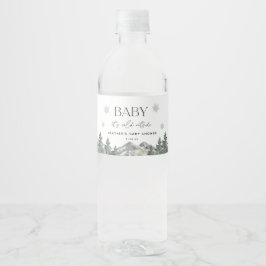 Baby Es ist kalt draußen Winter Baby Duschfavors Wasserflaschenetikett