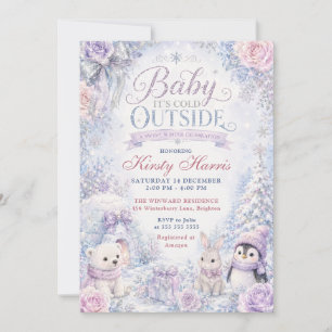 Baby, es ist kalt draußen Winter-Baby-Party Einladung