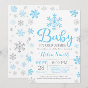 Baby, es ist kalt draußen Winter-Baby-Party Einladung