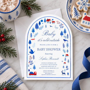 Baby, es ist kalt draußen Winter-Baby-Party Einladung