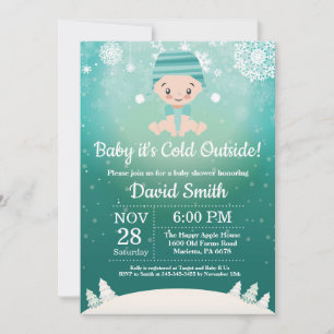 Baby, es ist kalt draußen Winter-Baby-Party Einladung
