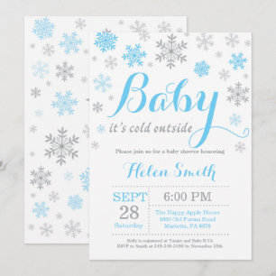 Baby, es ist kalt draußen Winter-Baby-Party Einladung