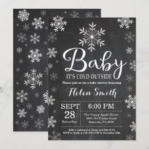 Baby, es ist kalt draußen Winter-Baby-Party Einladung