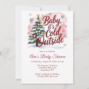Baby, es ist kalt draußen Winter-Baby-Party Einladung