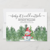 Baby es ist kalt draußen Winter Baby Shower Inv Einladung (Vorderseite)