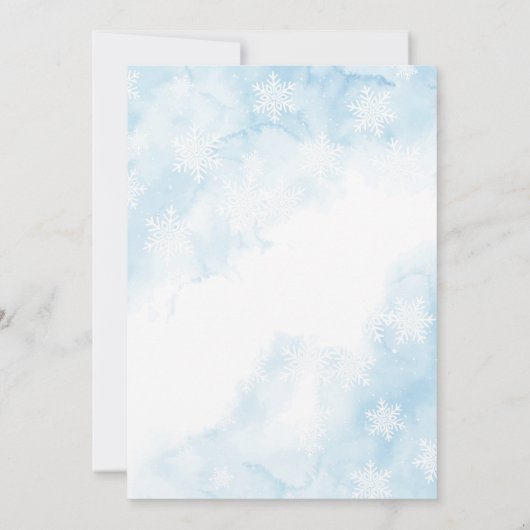 Baby Es ist kalt draußen Winter Bear Baby Dusche Einladung (Rückseite)