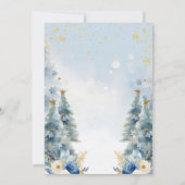 Baby Es ist kalt draußen Winter Bear Blue Gold Dankeskarte (Rückseite)