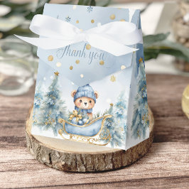 Baby Es ist kalt draußen Winter Bear Blue Gold Geschenkschachtel