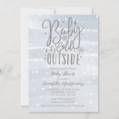 Baby Es ist kalt draußen Winter Boy Baby Dusche Einladung (Vorderseite)