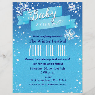 Baby, es ist kalt draußen Winter-Event-Flyer-Poste Flyer