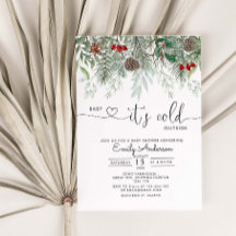 Baby Es ist kalt draußen Winter Evergreen Pine